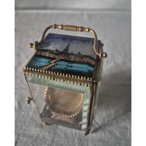 Boîte à montre Gousset souvenir de Paris Tour Eiffel  1889