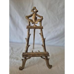 Chevalet de présentation de table en bronze de style naturaliste 1ère moitié du XXème siècle