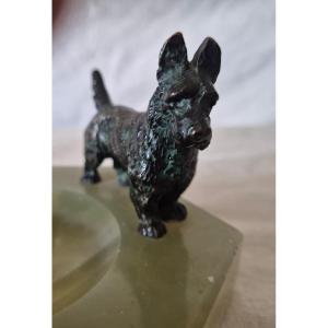 Vide poche bronze de Vienne Scottish Terrier début XXème 