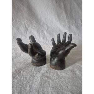Set Of Two Cast-iron Children's Hands