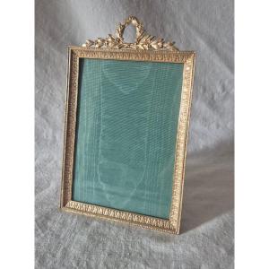 19th-century Gilt Bronze Photo Frame, Large Cabinet Size