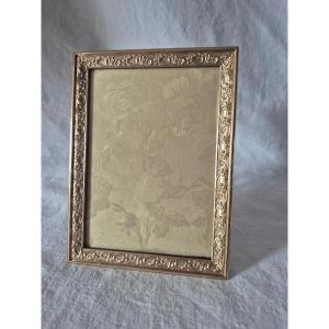 19th-century Album-sized Gilded Bronze Photo Frame
