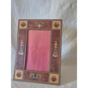 19th-century Renaissance-style Sorrento Marquetry Frame Made Of Various Types Of Wood