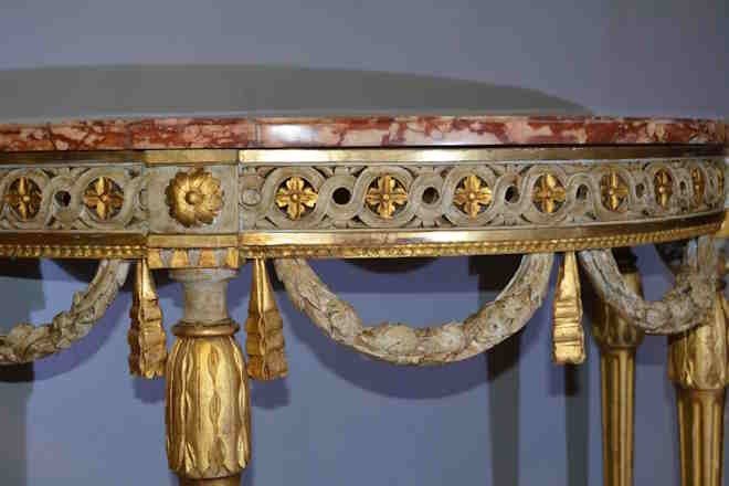 Console Bois Doré de style Louis XVI-photo-2