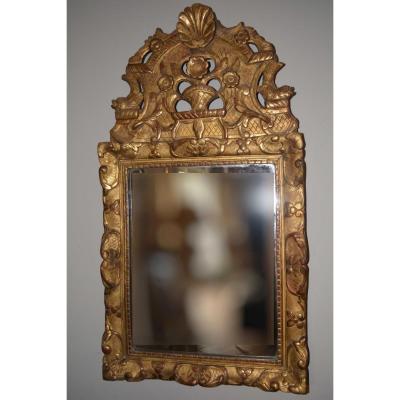 Golden Wood Mirror