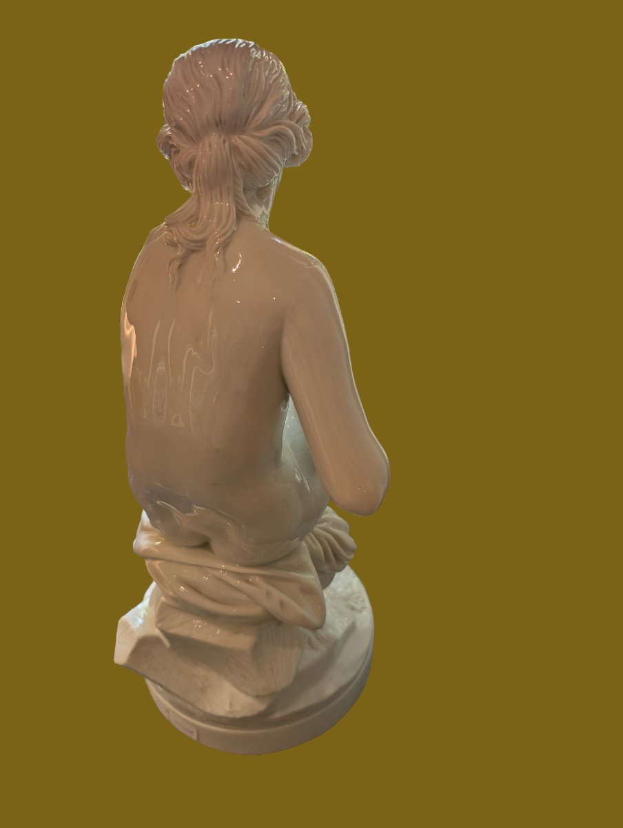 Naked Bather In Villenauxe-la-grande Porcelain Signed After Pradier-photo-4