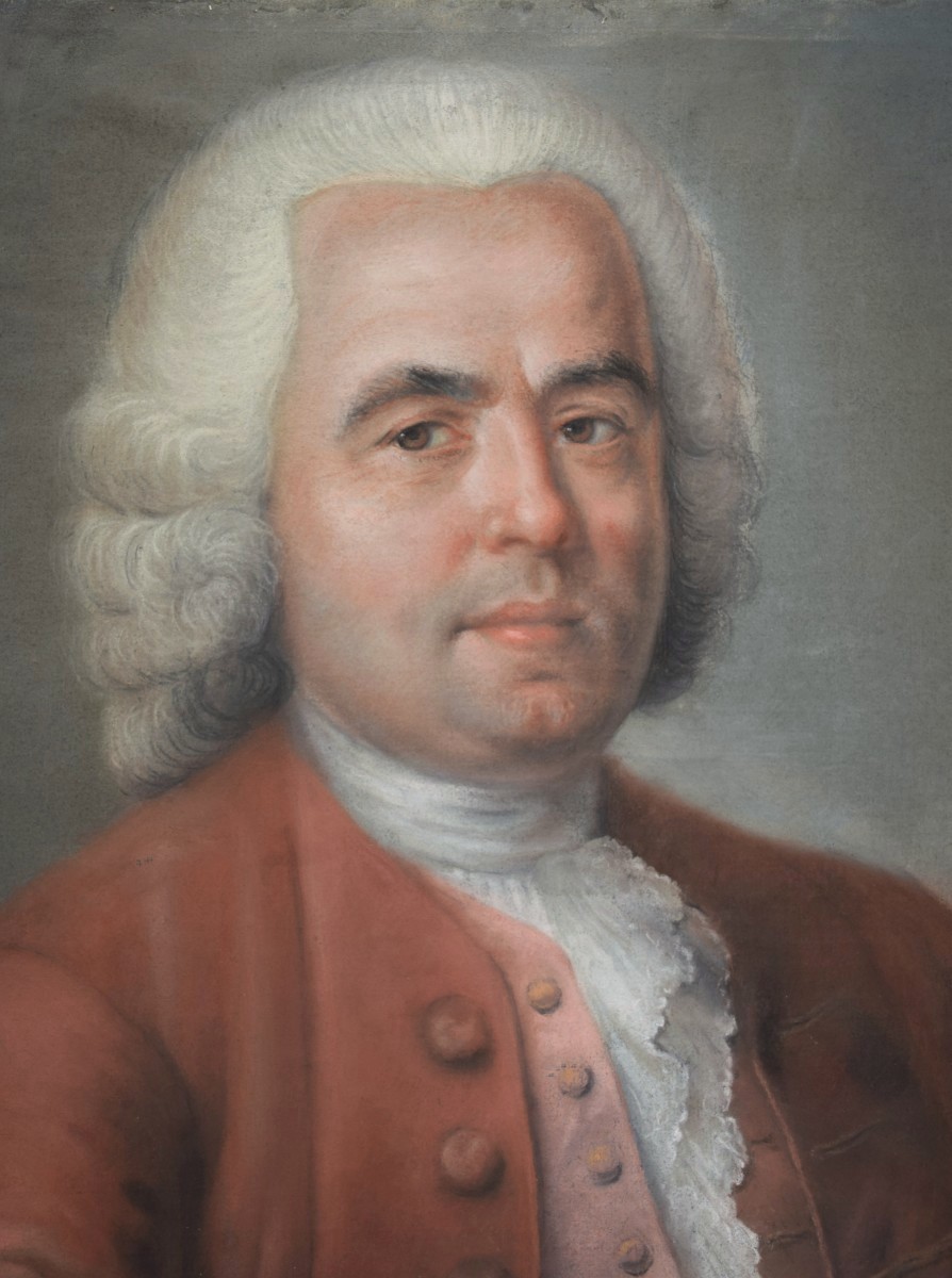 Ecole Française Du XVIII. Portrait d'Homme Au Jabot, En Costume Brun.-photo-3