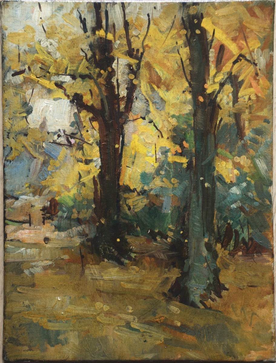 Jules Rotsaert 1910-1968. View Of An Undergrowth In Autumn.
