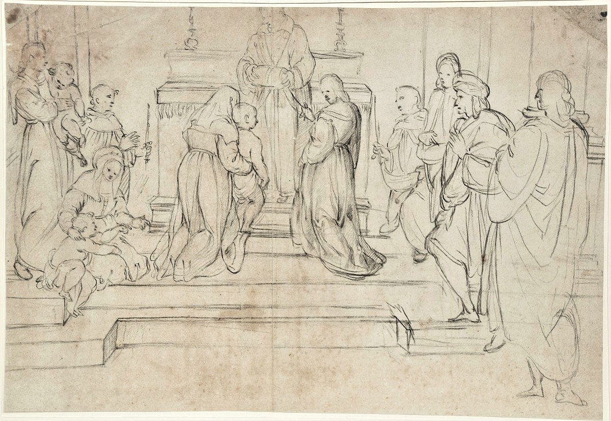 Italian School, Circa 1600. The Presentation Of Jesus At The Temple.