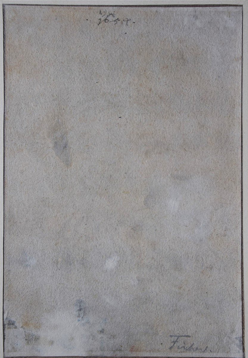 18th Century School, After Castiglione. Portrait Of A Bearded Man Wearing A Cap With A Crest.-photo-2