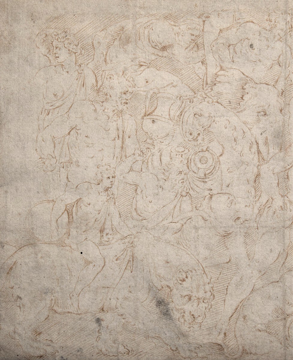 Attribué à Battista Franco, il Simolei. Le Triomphe d'Hannibal.  Collection Richardson Lugt2183-photo-2