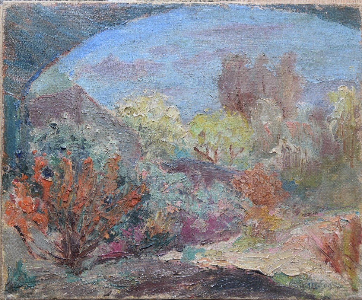 Hans Christiansen. Fauvist Landscape.