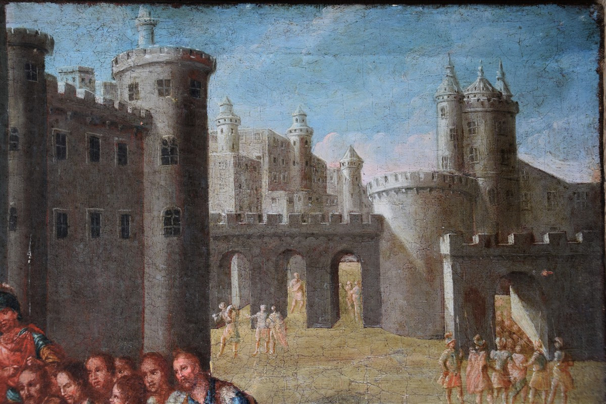 Ecole flamandr, vers 1600. Josepf reconnu par ses frères.-photo-3