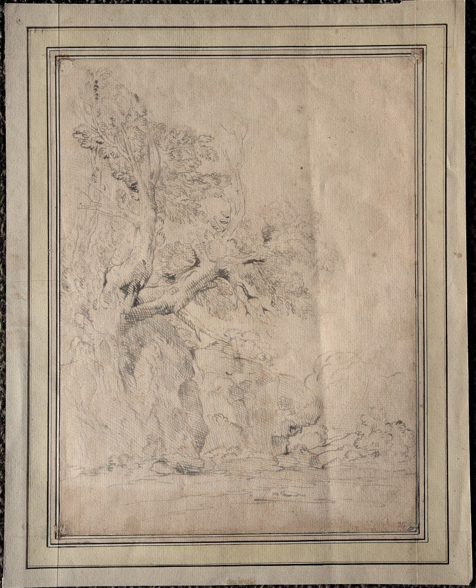 Michel Corneille 1642 - 1708. Landscape With A Tree.-photo-2