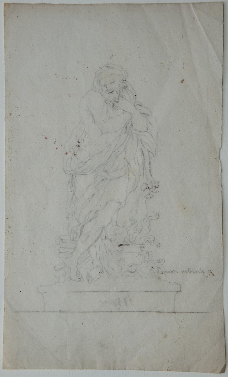 Ecole française, vers 1800. Allégorie de l'hiver.-photo-3