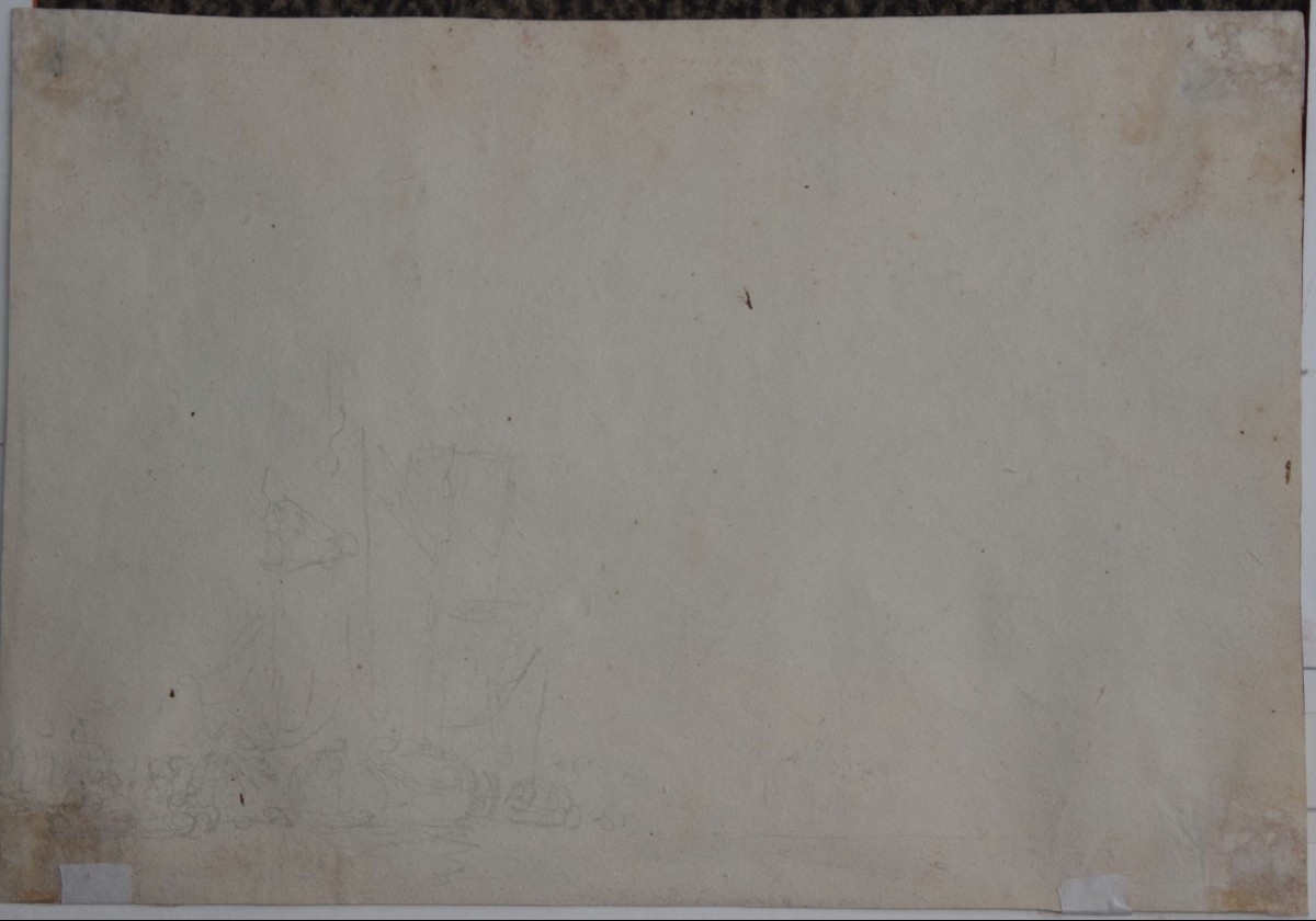 Jan Christianus Schotel  1787-1838. Bateaux de pêche accostant.-photo-2