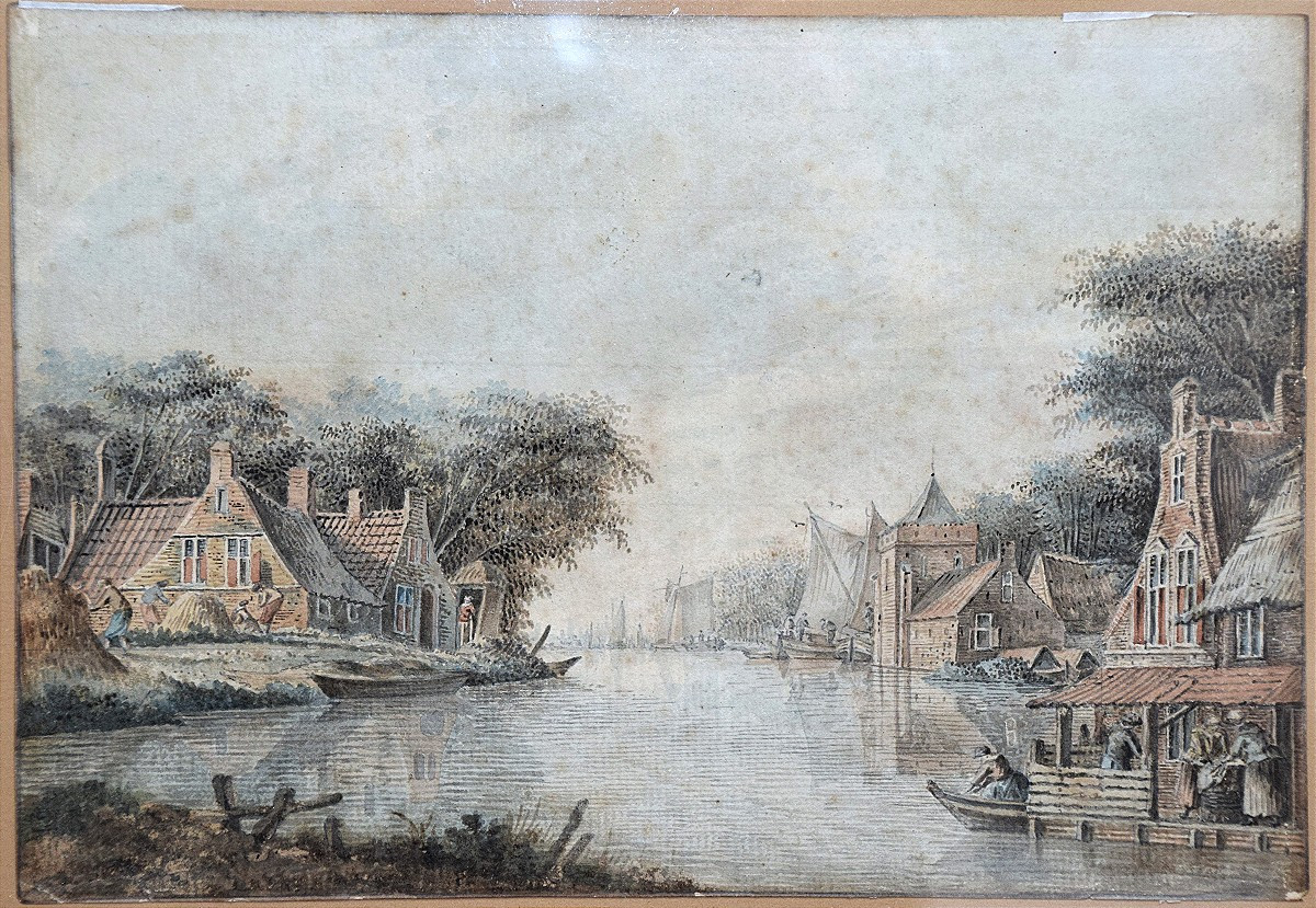 Dirk Verrijk 1734 - 1786. Pair Of River Landscapes.-photo-2
