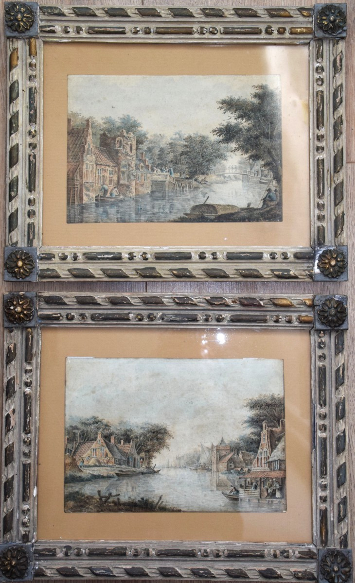 Dirk Verrijk 1734 - 1786. Pair Of River Landscapes.