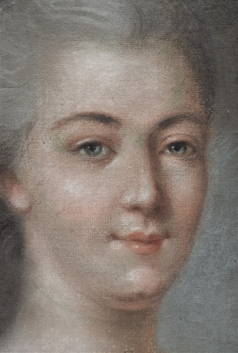 Charles-Paul-Jérôme Bréa 1740 - 1820. Portrait de Renée Casselle à l'âge de 23 ans .-photo-3