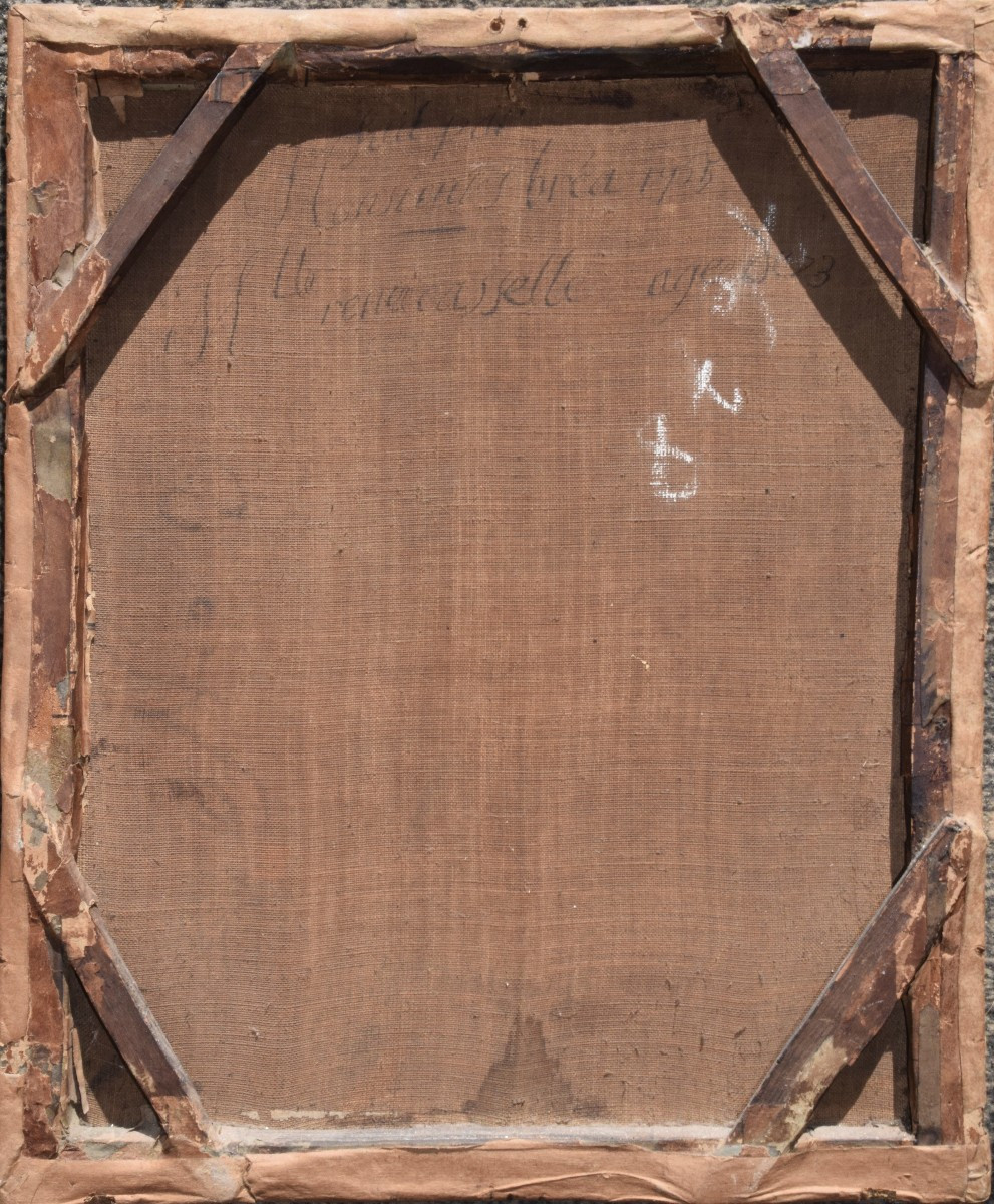 Charles-Paul-Jérôme Bréa 1740 - 1820. Portrait de Renée Casselle à l'âge de 23 ans .-photo-1