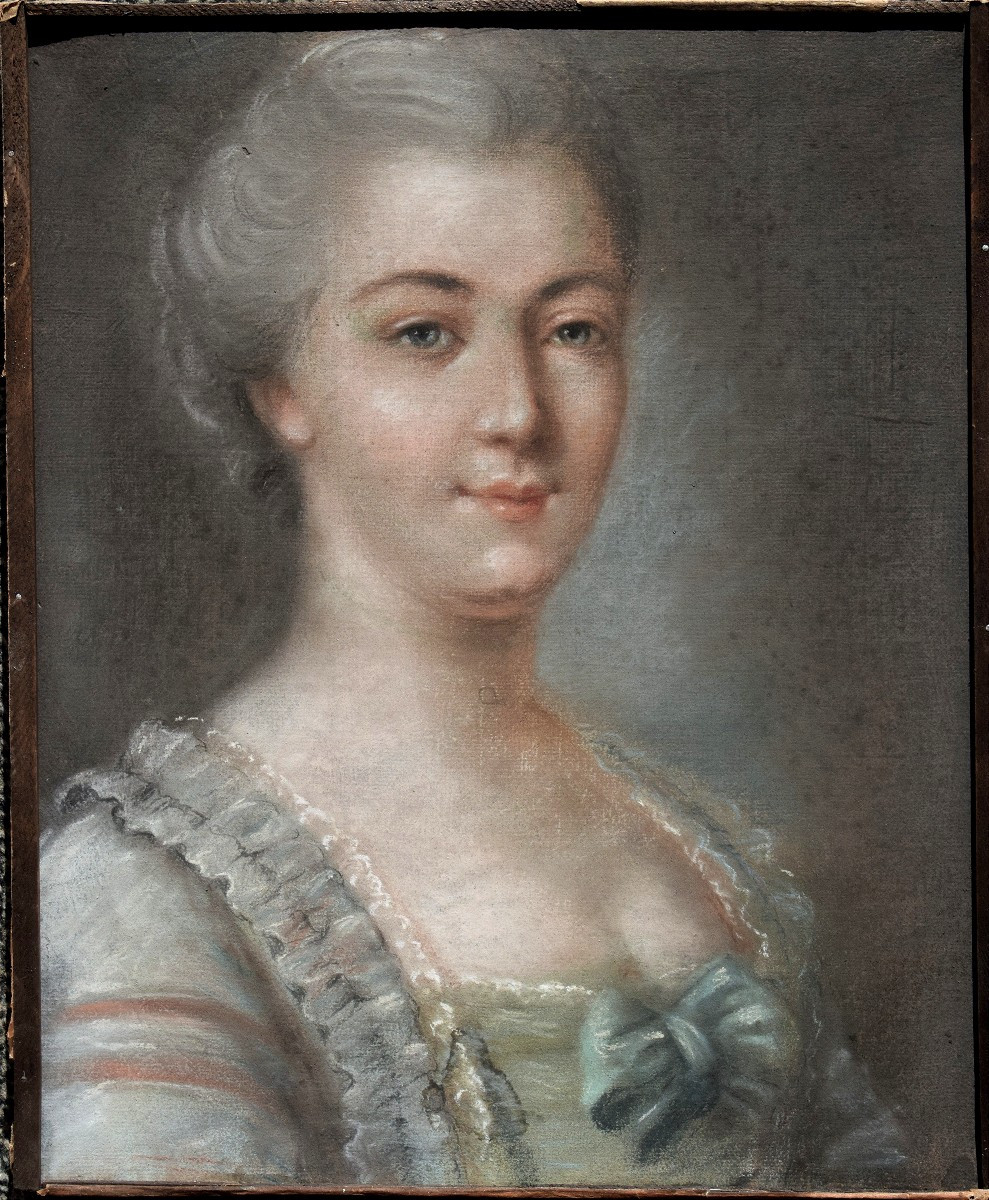 Charles-Paul-Jérôme Bréa 1740 - 1820. Portrait de Renée Casselle à l'âge de 23 ans .