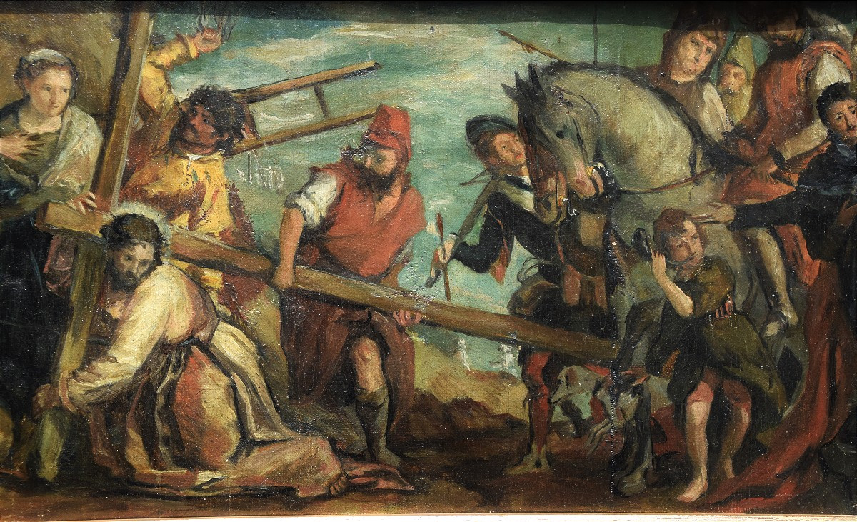 19th Century School, After Veronese. The Carrying Of The Cross.-photo-2