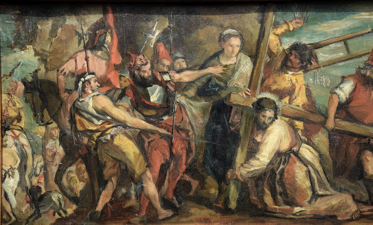 19th Century School, After Veronese. The Carrying Of The Cross.-photo-3
