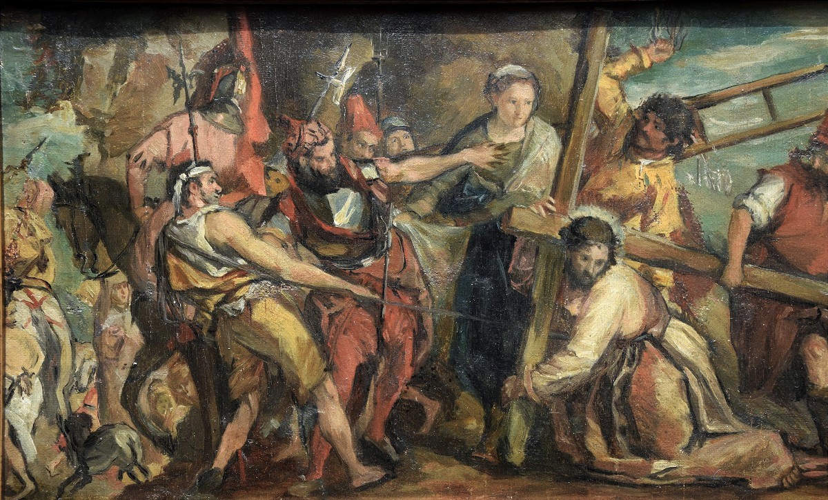 19th Century School, After Veronese. The Carrying Of The Cross.-photo-3