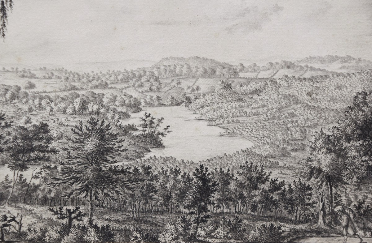 Henry Swinburne 1743 - 1803. Walkers Resting By A Lake.-photo-2