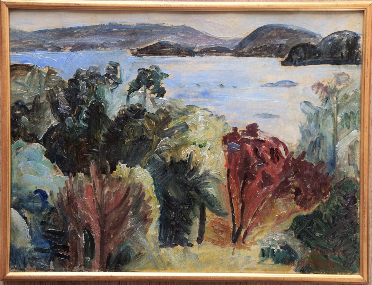 Henry Arntzen 1885 - 1957. Paysage fluvial.