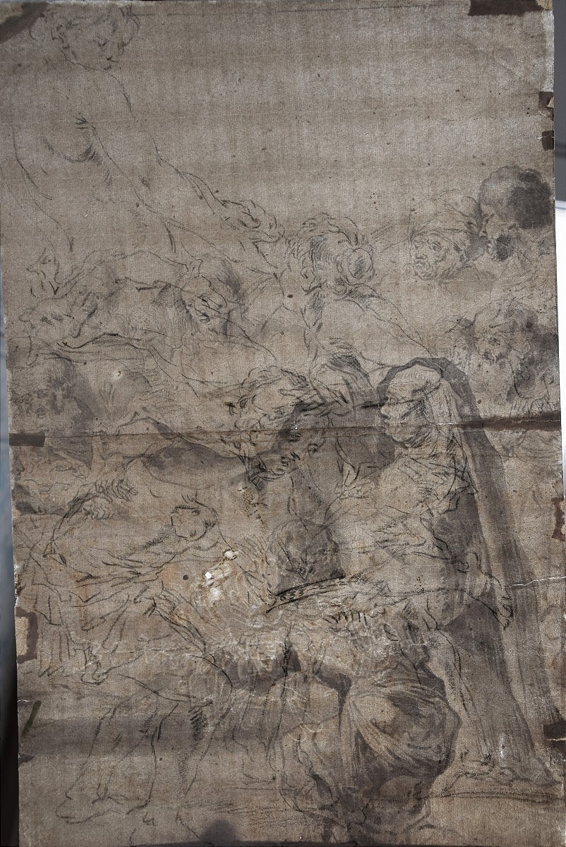 Leonard Bramer. Un cavalier secourant deux hommes.-photo-4