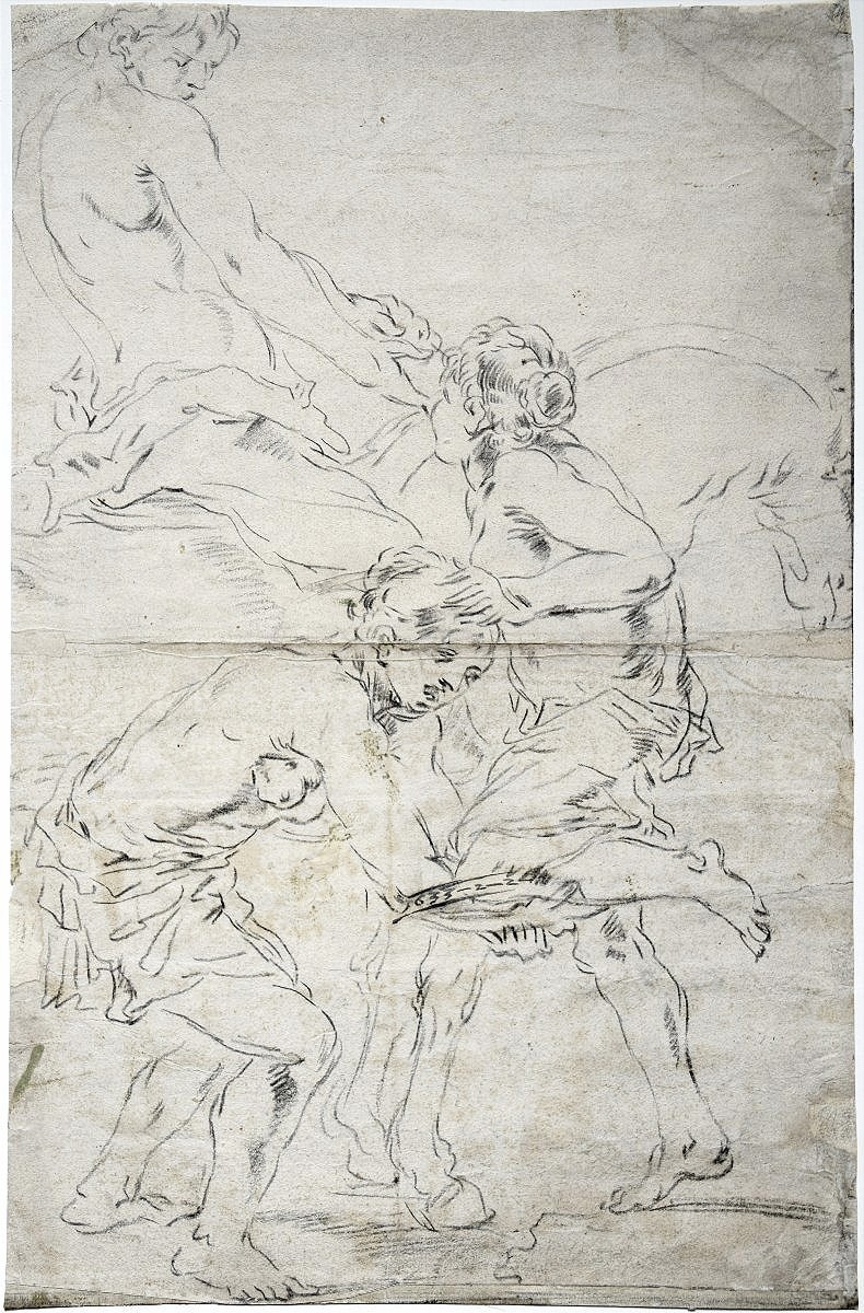 Leonard Bramer. Un cavalier secourant deux hommes.