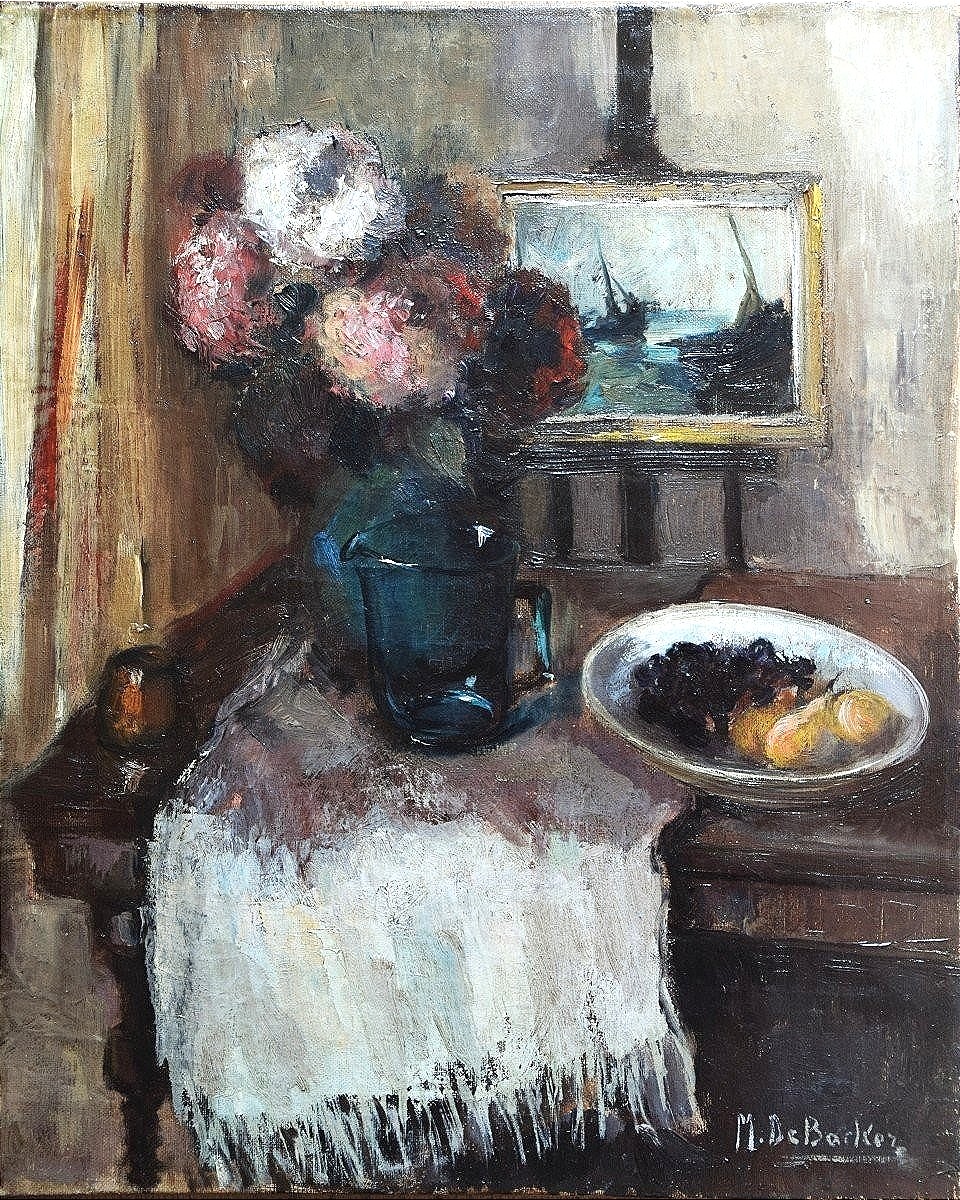 Marguerite de Backer. 1882 - 1968. Nature morte aux fleurs.