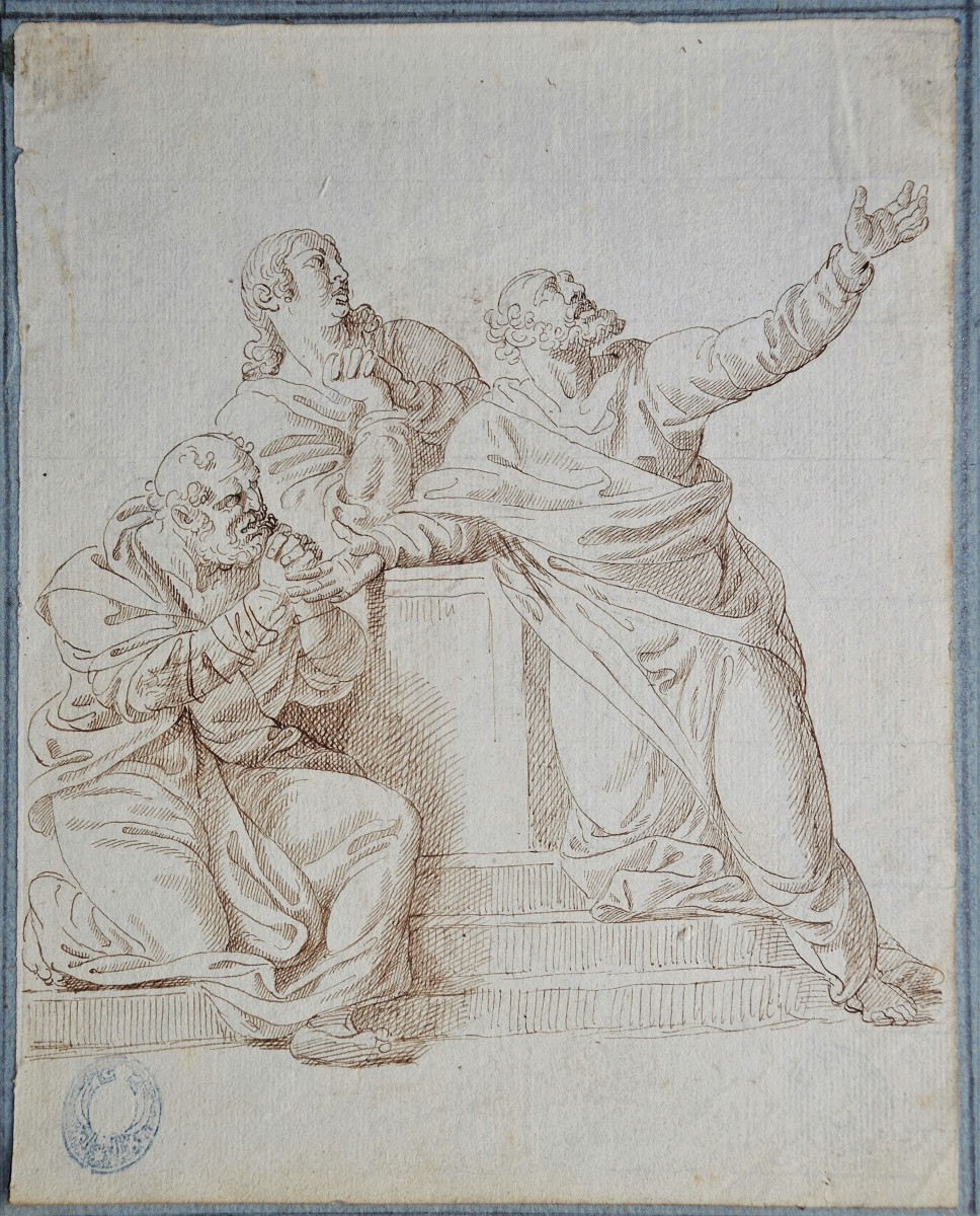 Ecole du Nord néoclassique, vers 1800. Groupe d'apôtres.