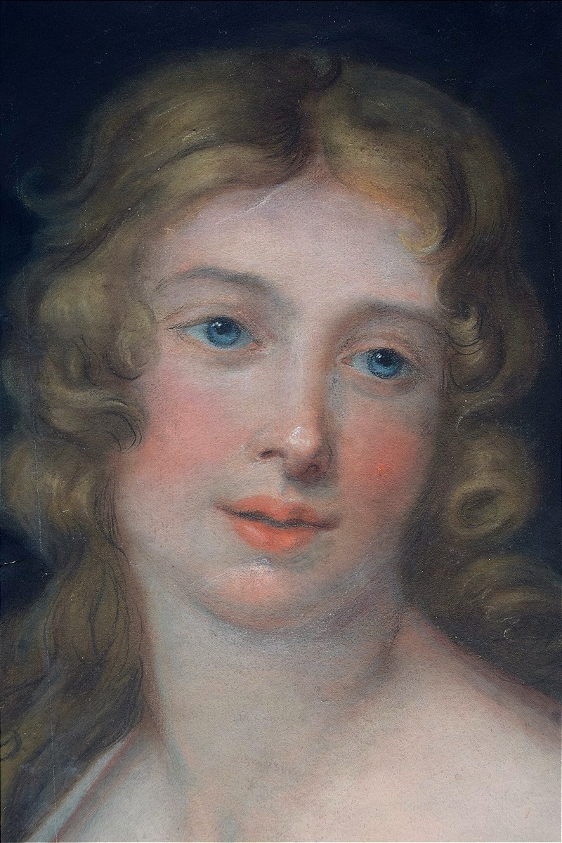 French School, Circa 1800. Portrait Of A Young Woman.-photo-3