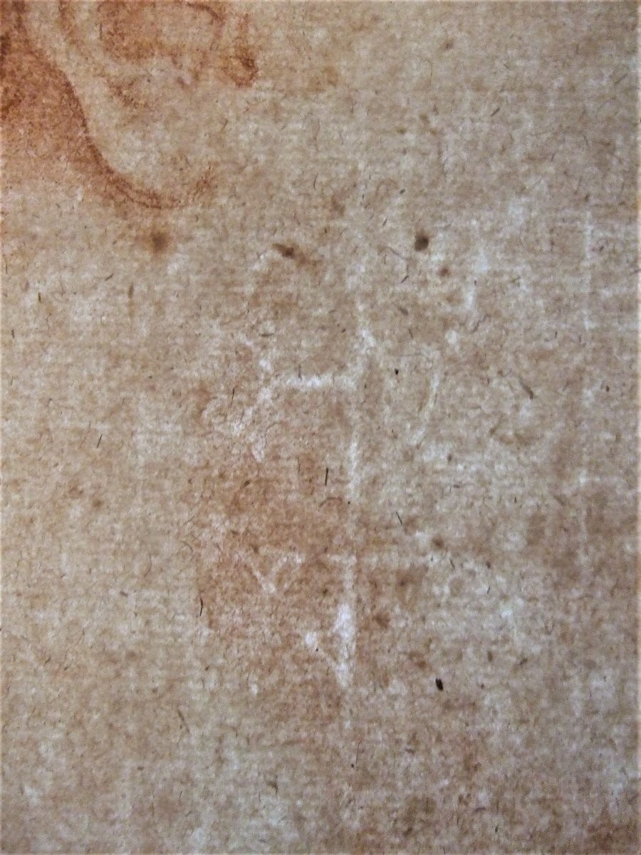 Ecole française du XVIIIè. Etude de tête.-photo-1