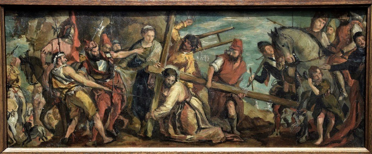 19th Century School, After Veronese. The Carrying Of The Cross.-photo-2