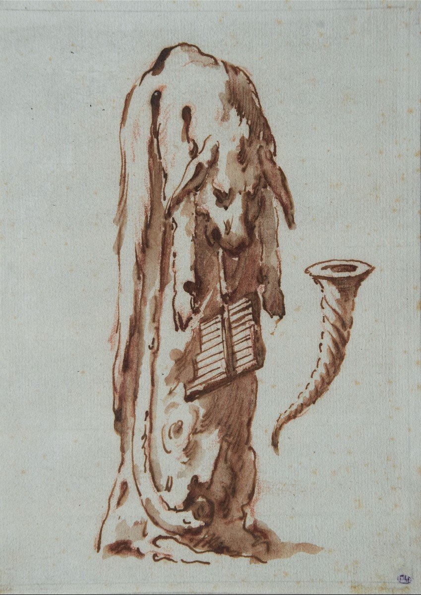 Pietro Anronio Novelli. Trophée en l'honneur d'Apollon aux détriments de Pan. coll Polakovits.-photo-2