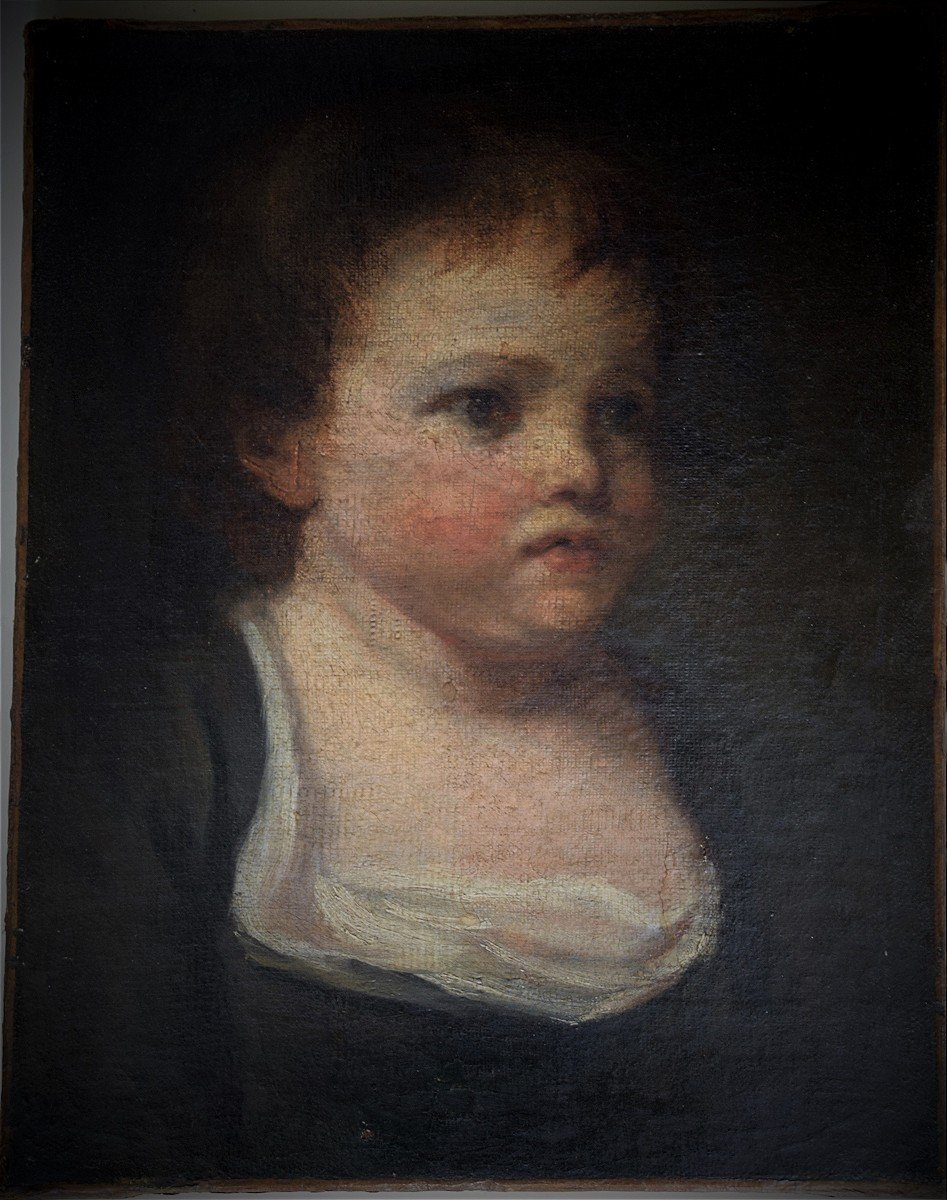 Ecole française du XVIIIè. Portrait d'enfant.-photo-2
