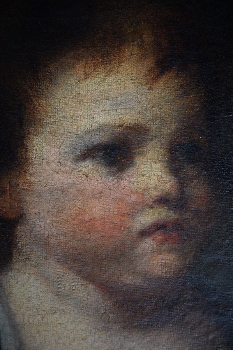 Ecole française du XVIIIè. Portrait d'enfant.-photo-3
