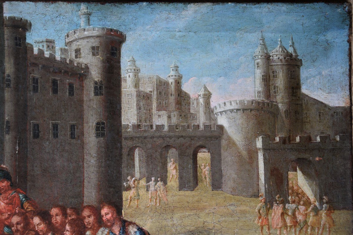 Flemish School, C. 1600. Joseph Recognized By His Brothers.-photo-3