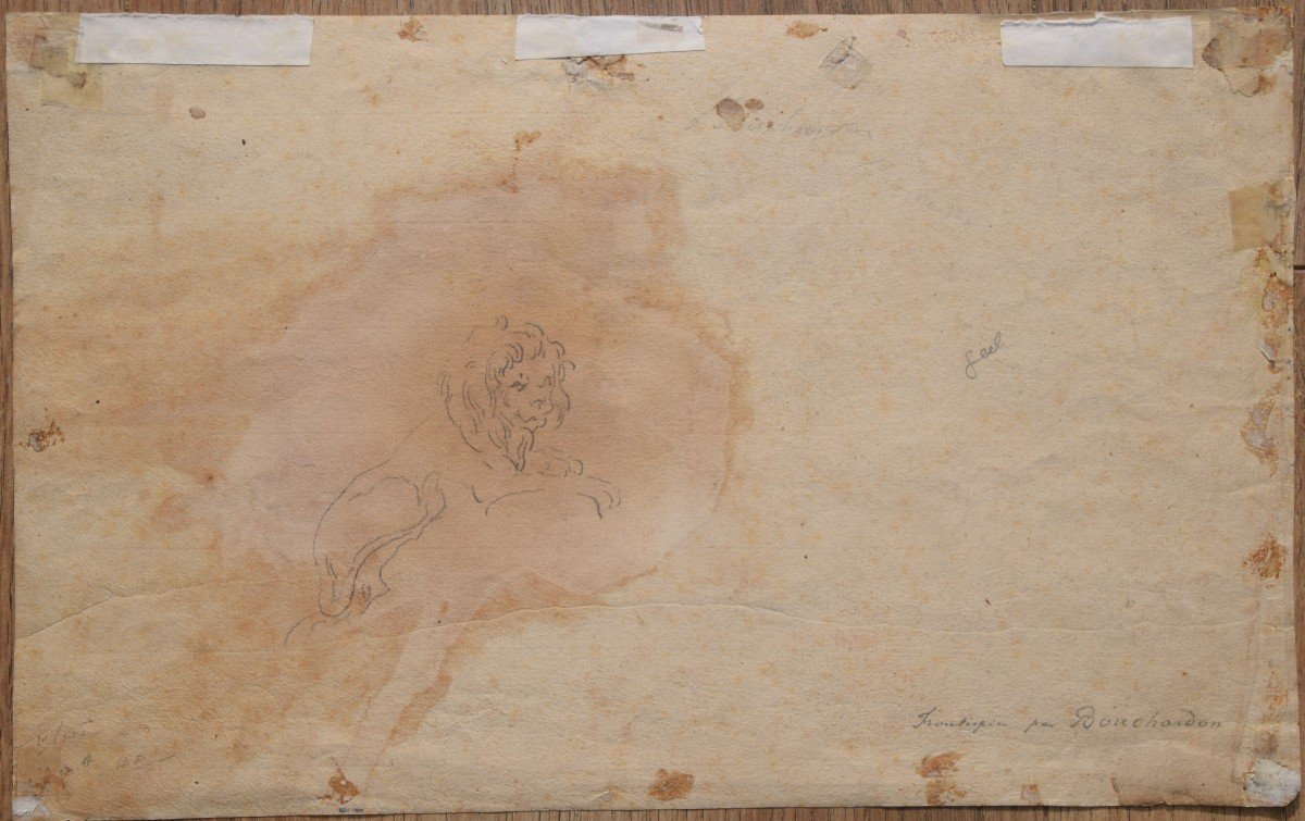18th-century French School. Design For A Funerary Monument.-photo-2