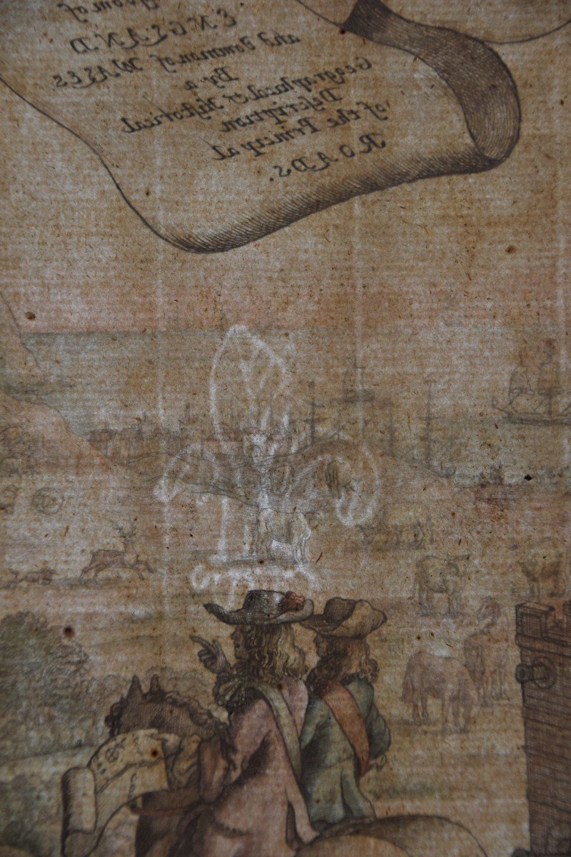 Wenzel Hollar. Frontispiece From John Ogilby’s *britannia*—1675.-photo-1