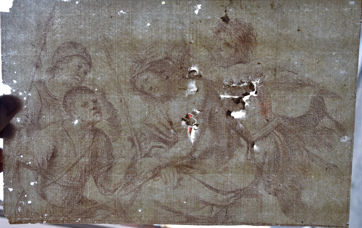 Cesare Gennari 1637-1688. Le Couronnement d'épines.-photo-3
