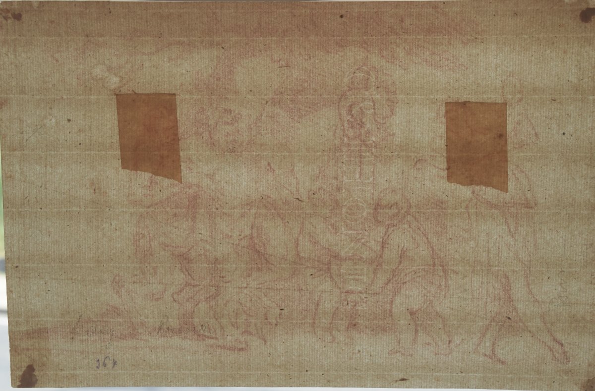Ecole du Nord, vers 1700. Bacchanale.-photo-3
