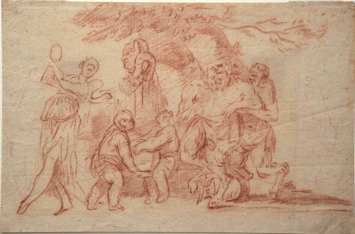 Ecole du Nord, vers 1700. Bacchanale.