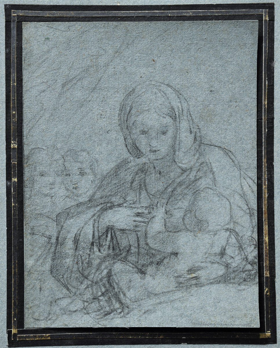 Italian School, Circa 1700. The Nursing Virgin.