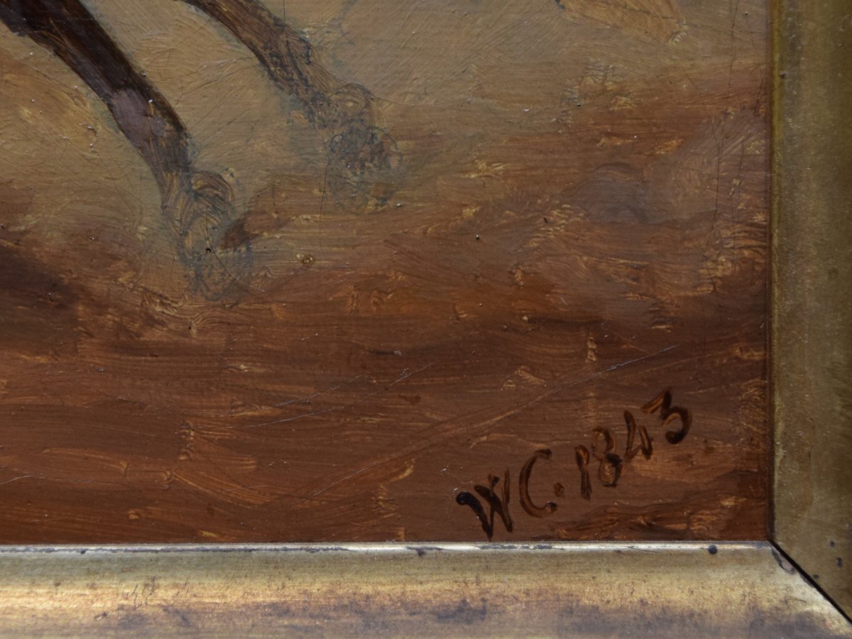 Wilhelm Camphausen 1818–1885. Horsemen In Pursuit Of A Carriage.-photo-2
