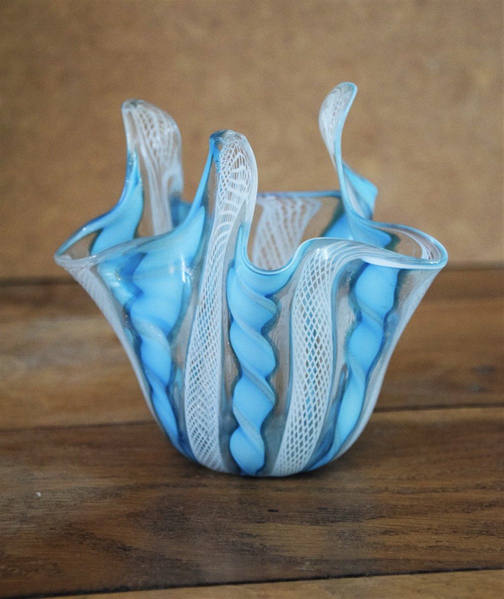 Fazzoletto Zanfirico Vase, Murano, Circa 1960-photo-4