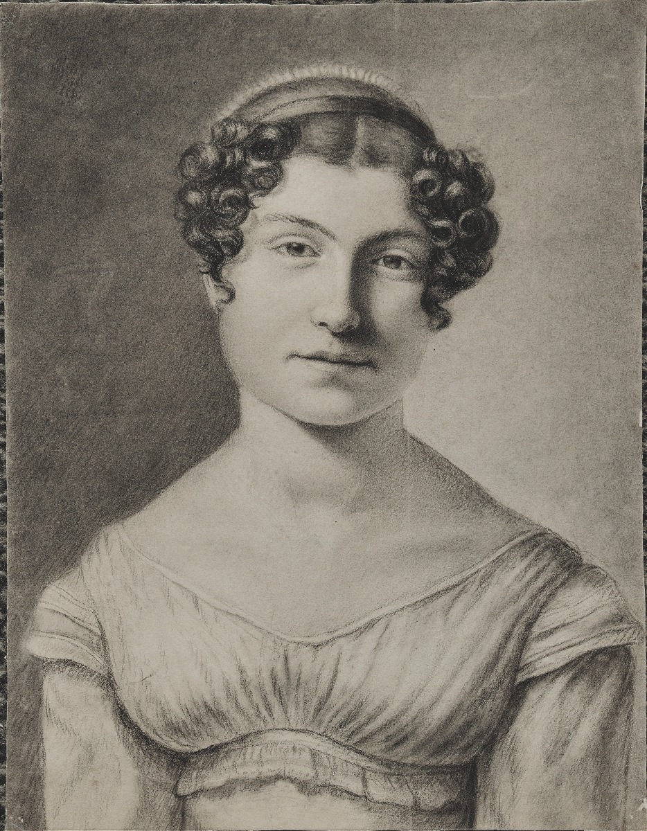 19th-century School. Portrait Of A Woman.-photo-2